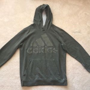 Army green adidas hoodie